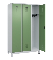 C+P Spind Evolo PLUS 049010-12 mit Füßen 1 Abt. 400mm Zylinderschloss (HxBxT) 1950x400x500mm 7035/0010