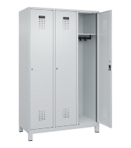C+P Spind Evolo PLUS 049010-12 mit Füßen 1 Abt. 400mm Zylinderschloss (HxBxT) 1950x400x500mm 7035/0010