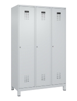 C+P Spind Evolo PLUS 049010-12 mit Füßen 1 Abt. 400mm Zylinderschloss (HxBxT) 1950x400x500mm 7035/0010