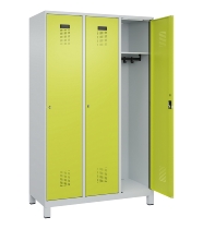 C+P Spind Evolo PLUS 049010-12 mit Füßen 1 Abt. 400mm Zylinderschloss (HxBxT) 1950x400x500mm 7035/0010