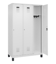 C+P Spind Evolo PLUS 049010-12 mit Füßen 1 Abt. 400mm Zylinderschloss (HxBxT) 1950x400x500mm 7035/0010