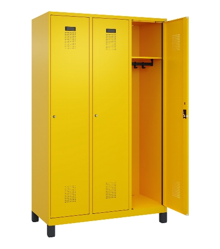 C+P Spind Evolo PLUS 049010-12 mit Füßen 1 Abt. 400mm Zylinderschloss (HxBxT) 1950x400x500mm 1023/1023