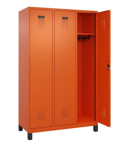 C+P Spind Evolo PLUS 049010-12 mit Füßen 1 Abt. 400mm Zylinderschloss (HxBxT) 1950x400x500mm 1023/1023