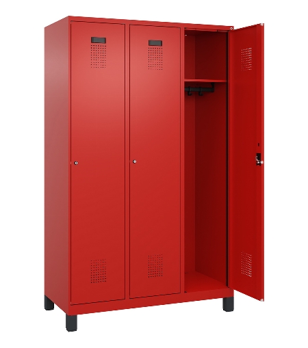 C+P Spind Evolo PLUS 049010-12 mit Füßen 1 Abt. 400mm Zylinderschloss (HxBxT) 1950x400x500mm 1023/1023