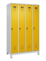 C+P Spind Evolo PLUS 049010-12 mit Füßen 1 Abt. 400mm Zylinderschloss (HxBxT) 1950x400x500mm 7035/0010