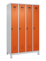 C+P Spind Evolo PLUS 049010-12 mit Füßen 1 Abt. 400mm Zylinderschloss (HxBxT) 1950x400x500mm 7035/0010