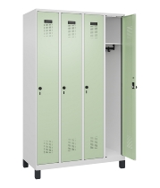 C+P Spind Evolo PLUS 049010-12 mit Füßen 1 Abt. 400mm Zylinderschloss (HxBxT) 1950x400x500mm 7035/0010