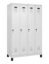 C+P Spind Evolo PLUS 049010-12 mit Füßen 1 Abt. 400mm Zylinderschloss (HxBxT) 1950x400x500mm 7035/0010