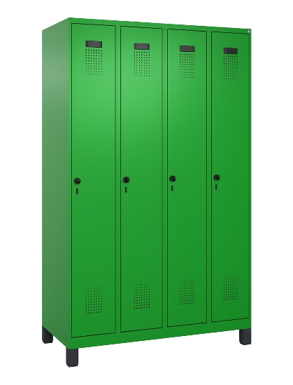 C+P Spind Evolo PLUS 049010-12 mit Füßen 1 Abt. 400mm Zylinderschloss (HxBxT) 1950x400x500mm 1023/1023