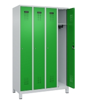 C+P Spind Evolo PLUS 049010-12 mit Füßen 1 Abt. 400mm Zylinderschloss (HxBxT) 1950x400x500mm 7035/0010