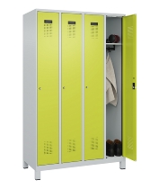 C+P Spind Evolo PLUS 049010-12 mit Füßen 1 Abt. 400mm Zylinderschloss (HxBxT) 1950x400x500mm 7035/0010