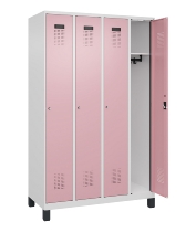 C+P Spind Evolo PLUS 049010-12 mit Füßen 1 Abt. 400mm Zylinderschloss (HxBxT) 1950x400x500mm 7035/0010