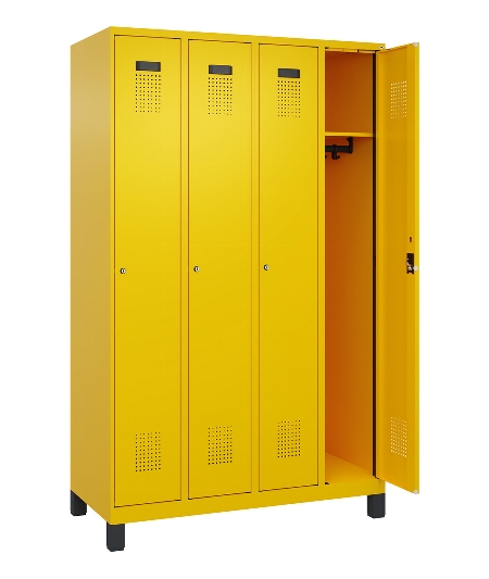 C+P Spind Evolo PLUS 049010-12 mit Füßen 1 Abt. 400mm Zylinderschloss (HxBxT) 1950x400x500mm 1023/1023