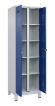 C+P Wäsche-Spind Evolo PLUS 049012-22B mit Füßen 2 Abt.je 400mm Zylinder (HxBxT) 1950x800x500mm 7035/3000