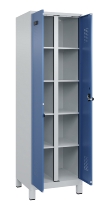 C+P Wäsche-Spind Evolo PLUS 049012-22B mit Füßen 2 Abt.je 400mm Zylinder (HxBxT) 1950x800x500mm 7035/3000