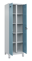 C+P Wäsche-Spind Evolo PLUS 049012-22B mit Füßen 2 Abt.je 400mm Zylinder (HxBxT) 1950x800x500mm 7035/3000
