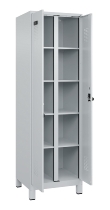 C+P Wäsche-Spind Evolo PLUS 049012-22B mit Füßen 2 Abt.je 400mm Zylinder (HxBxT) 1950x800x500mm 7035/3000