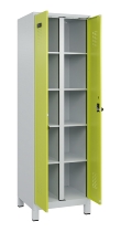 C+P Wäsche-Spind Evolo PLUS 049012-22B mit Füßen 2 Abt.je 400mm Zylinder (HxBxT) 1950x800x500mm 7035/3000
