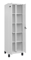 C+P Wäsche-Spind Evolo PLUS 049012-22B mit Füßen 2 Abt.je 400mm Zylinder (HxBxT) 1950x800x500mm 7035/3000