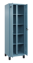 C+P Wäsche-Spind Evolo PLUS 049012-22B mit Füßen 2 Abt.je 400mm Drehriegel (HxBxT) 1950x800x500mm 2004/2004