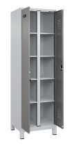 C+P Wäsche-Spind Evolo PLUS 049012-22B mit Füßen 2 Abt.je 400mm Zylinder (HxBxT) 1950x800x500mm 7035/3000