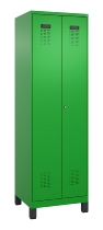 C+P Wäsche-Spind Evolo PLUS 049012-22B mit Füßen 2 Abt.je 400mm Drehriegel (HxBxT) 1950x800x500mm 2004/2004