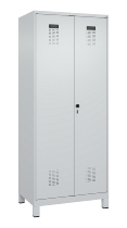 C+P Wäsche-Spind Evolo PLUS 049012-22B mit Füßen 2 Abt.je 400mm Zylinder (HxBxT) 1950x800x500mm 7035/3000
