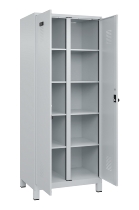 C+P Wäsche-Spind Evolo PLUS 049012-22B mit Füßen 2 Abt.je 400mm Zylinder (HxBxT) 1950x800x500mm 7035/3000