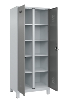 C+P Wäsche-Spind Evolo PLUS 049012-22B mit Füßen 2 Abt.je 400mm Zylinder (HxBxT) 1950x800x500mm 7035/3000