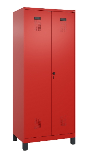 C+P Wäsche-Spind Evolo PLUS 049012-22B mit Füßen 2 Abt.je 400mm Drehriegel (HxBxT) 1950x800x500mm 2004/2004