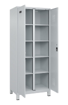 C+P Wäsche-Spind Evolo PLUS 049012-22B mit Füßen 2 Abt.je 400mm Zylinder (HxBxT) 1950x800x500mm 7035/3000
