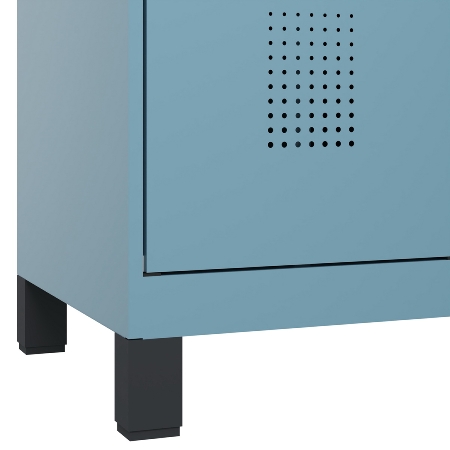 C+P Wäsche-Spind Evolo PLUS 049012-22B mit Füßen 2 Abt.je 400mm Drehriegel (HxBxT) 1950x800x500mm 2004/2004
