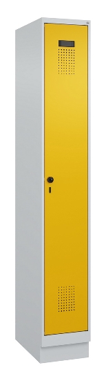 C+P Spind Evolo PLUS 049020-20 mit Sockel 2 Abt. 300mm Zylinderschloss (HxBxT) 1950x600x500mm 7035/7016
