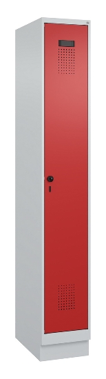 C+P Spind Evolo PLUS 049020-20 mit Sockel 2 Abt. 300mm Zylinderschloss (HxBxT) 1950x600x500mm 7035/7016
