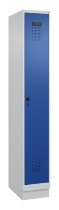 C+P Spind Evolo PLUS 049020-20 mit Sockel 2 Abt. 300mm Zylinderschloss (HxBxT) 1950x600x500mm 7035/7016