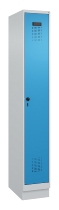 C+P Spind Evolo PLUS 049020-20 mit Sockel 2 Abt. 300mm Zylinderschloss (HxBxT) 1950x600x500mm 7035/7016