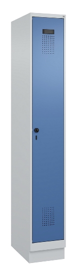 C+P Spind Evolo PLUS 049020-20 mit Sockel 2 Abt. 300mm Zylinderschloss (HxBxT) 1950x600x500mm 7035/7016