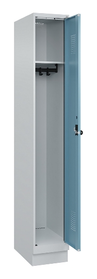 C+P Spind Evolo PLUS 049020-20 mit Sockel 2 Abt. 300mm Zylinderschloss (HxBxT) 1950x600x500mm 7035/7016