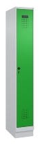 C+P Spind Evolo PLUS 049020-20 mit Sockel 2 Abt. 300mm Zylinderschloss (HxBxT) 1950x600x500mm 7035/7016