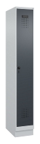 C+P Spind Evolo PLUS 049020-20 mit Sockel 2 Abt. 300mm Zylinderschloss (HxBxT) 1950x600x500mm 7035/7016