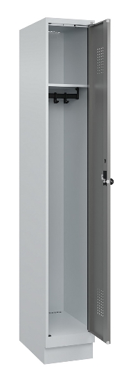 C+P Spind Evolo PLUS 049020-20 mit Sockel 2 Abt. 300mm Zylinderschloss (HxBxT) 1950x600x500mm 7035/7016