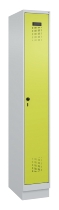 C+P Spind Evolo PLUS 049020-20 mit Sockel 2 Abt. 300mm Zylinderschloss (HxBxT) 1950x600x500mm 7035/7016