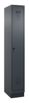 C+P Spind Evolo PLUS 049020-20 mit Sockel 2 Abt. 300mm Zylinderschloss (HxBxT) 1950x600x500mm 7035/7016