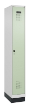 C+P Spind Evolo PLUS 049020-20 mit Sockel 2 Abt. 300mm Zylinderschloss (HxBxT) 1950x600x500mm 7035/7016