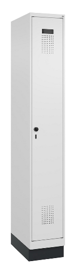 C+P Spind Evolo PLUS 049020-20 mit Sockel 2 Abt. 300mm Zylinderschloss (HxBxT) 1950x600x500mm 7035/7016