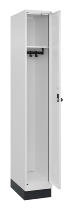 C+P Spind Evolo PLUS 049020-20 mit Sockel 2 Abt. 300mm Zylinderschloss (HxBxT) 1950x600x500mm 7035/7016