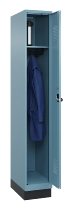 C+P Spind Evolo PLUS 049020-22 mit Sockel 2 Abteile 400mm Zylinderschloss (HxBxT) 1950x800x500mm 1023/1023