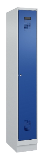 C+P Spind Evolo PLUS 049020-20 mit Sockel 2 Abt. 300mm Zylinderschloss (HxBxT) 1950x600x500mm 7035/7016