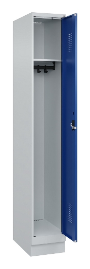 C+P Spind Evolo PLUS 049020-20 mit Sockel 2 Abt. 300mm Zylinderschloss (HxBxT) 1950x600x500mm 7035/7016