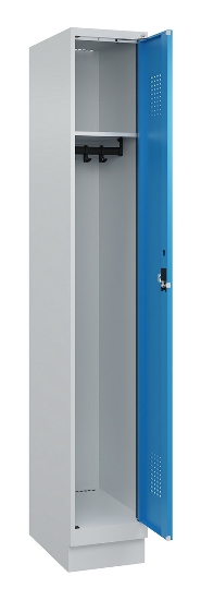 C+P Spind Evolo PLUS 049020-20 mit Sockel 2 Abt. 300mm Zylinderschloss (HxBxT) 1950x600x500mm 7035/7016